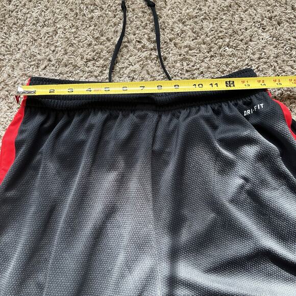 Nike Track Pants Mens Lathe Black Epic Knit Training Red Stripe Baggy Y2k - Picture 16 of 16